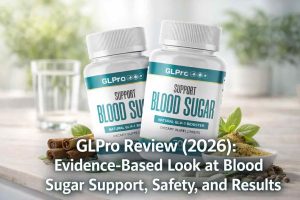 GLPro blood sugar support supplement bottles